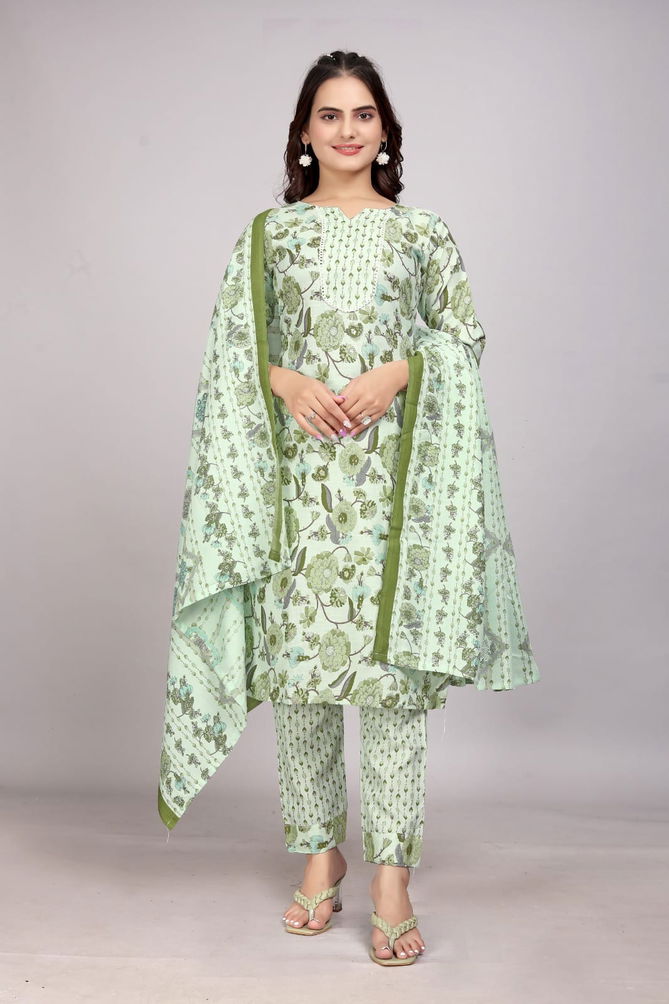 Shamal Daily Wear Cotton Foil Printed Kurti With Bottom Dupatta Wholesale Price In Surat